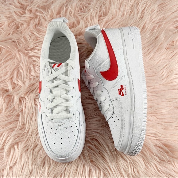 New Nike Air Force 1 White Red - Picture 2 of 7